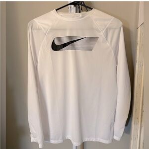 Nike Dri-FIT White Long Sleeve Tee, Boys XL